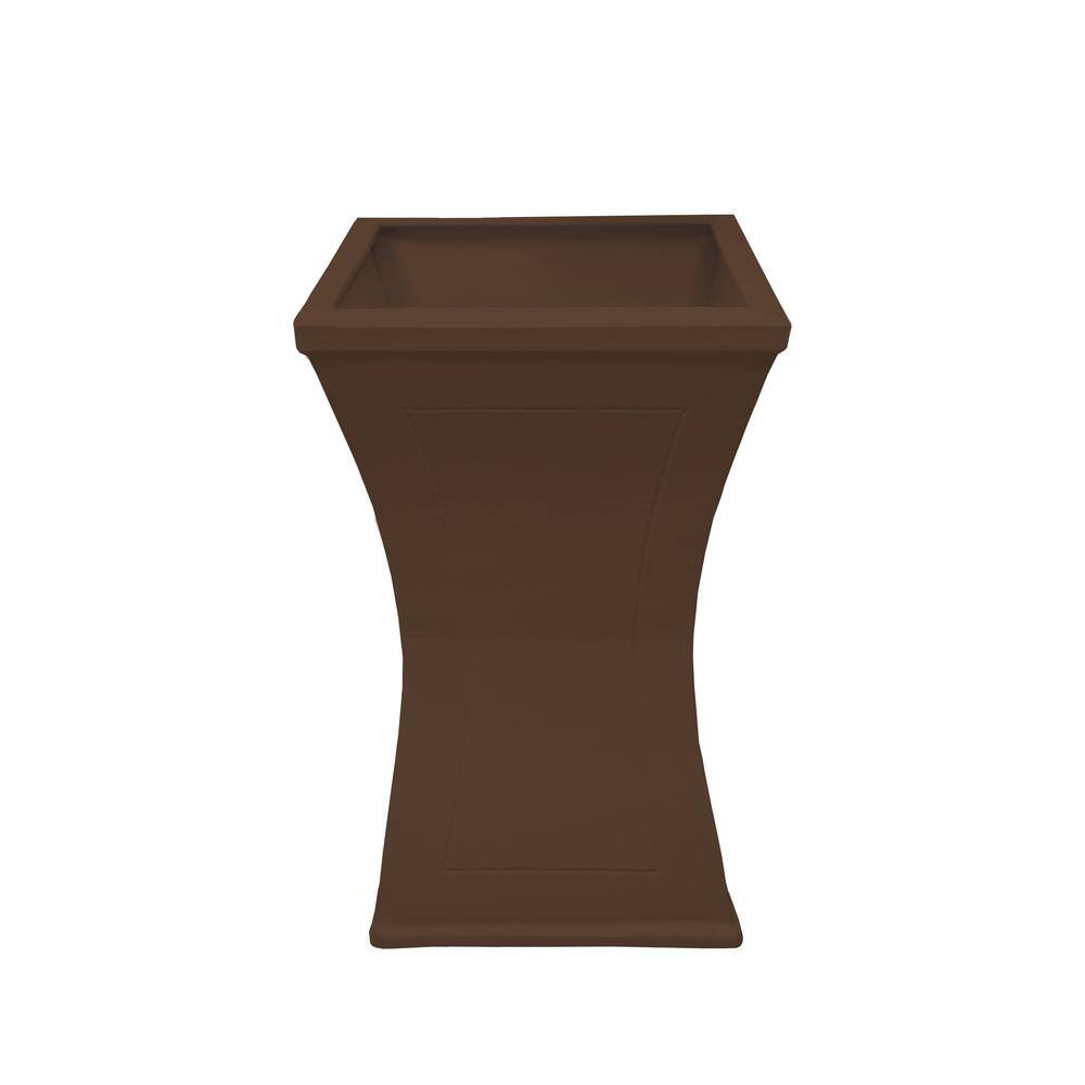 Oakland Living Brown Aluminum Planter Bird Bath SASHA-BB-PT-BROWN