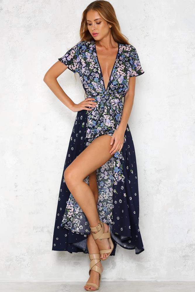 Happening Now Maxi Dress Navy