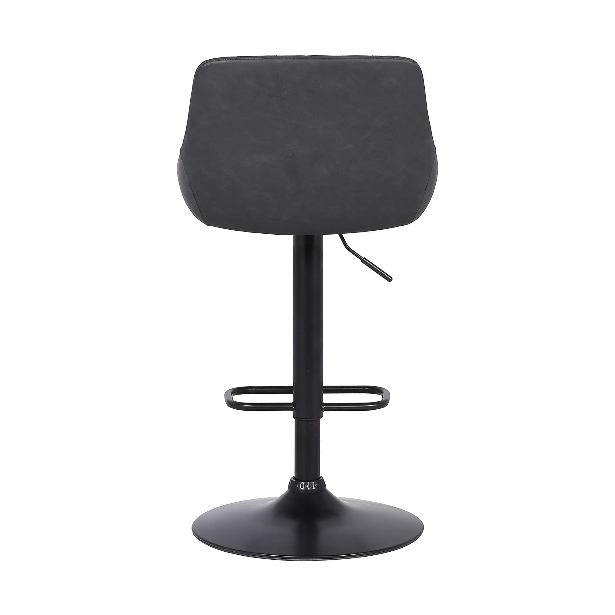 Anibal Gray Upholstered Adjustable Bar Stool