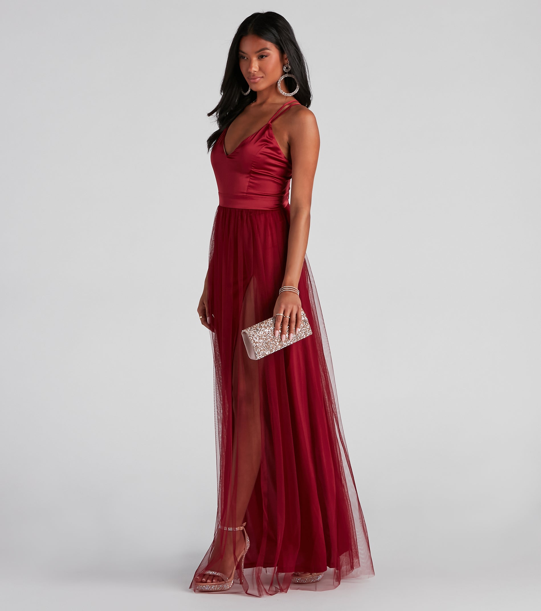 Haisley Formal Tulle And Satin Dress