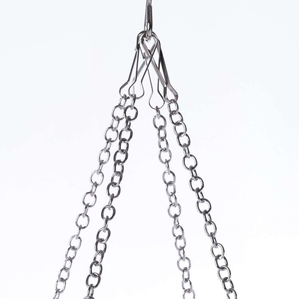 White Ceiling Drape and Stainless Steel Hanging Hoop Hardware Kit + FREE Installation Tool Kit 4 Panel