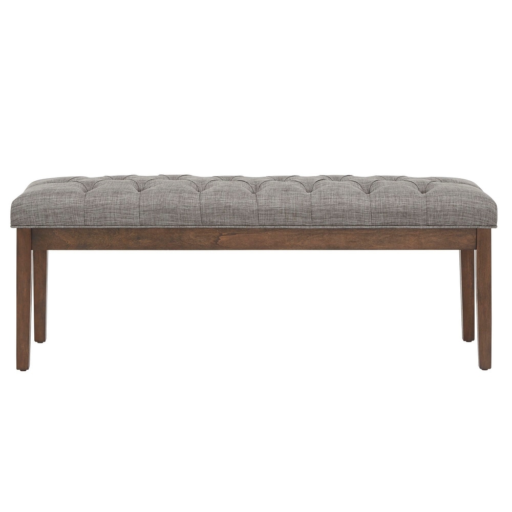 Benchwright Premium Tufted Reclaimed 52 inch Upholstered Bench by iNSPIRE Q Artisan