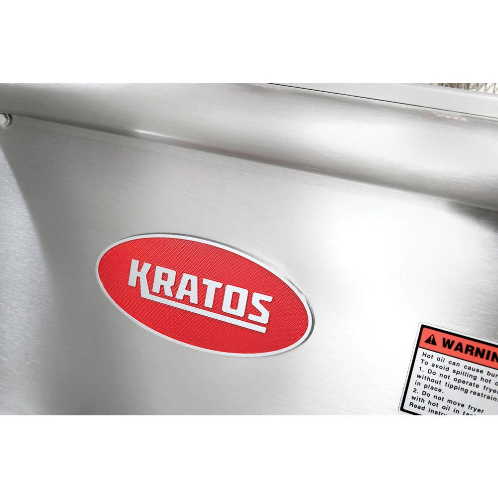 Kratos 29Y-010 Commercial Gas Floor Fryer， Three Burners， 40 lb. Capacity， Natural Gas