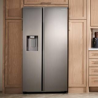  36 in. 22 cu. ft. Smart Side by Side Refrigerator in Fingerprint-Resistant Stainless Steel Counter Depth RS22T5201SR