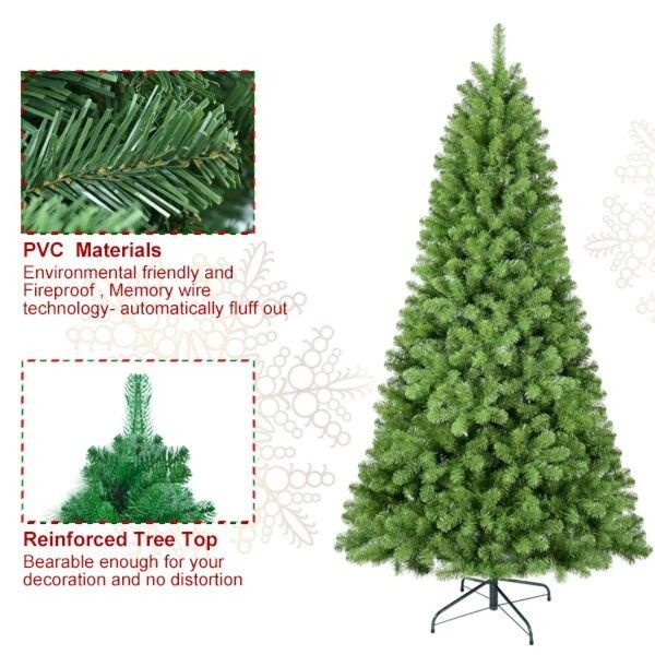 PVC Round Tip Green Christmas Tree (with Lights)