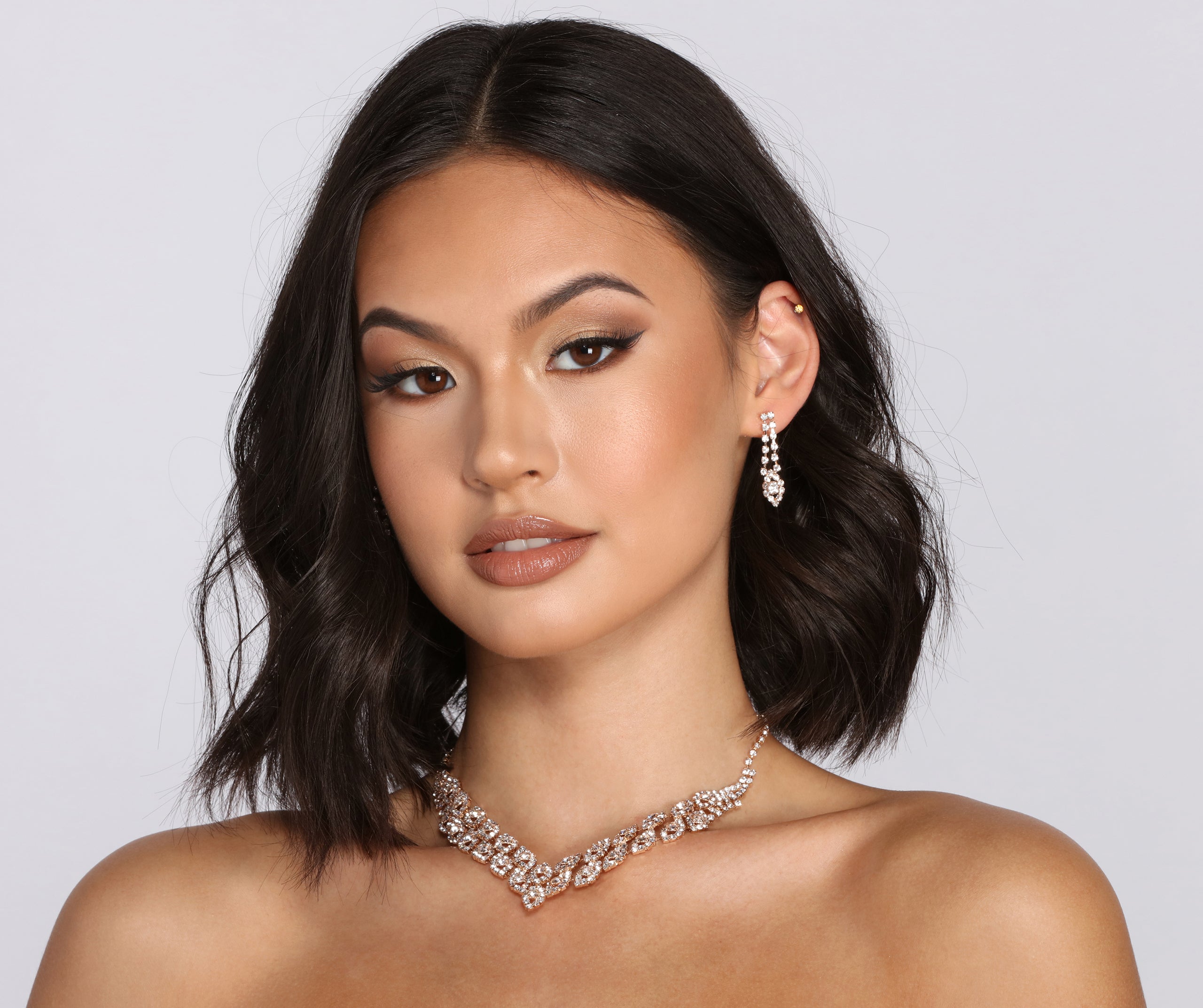 The Way You Look Tonight Rhinestone Necklace Set