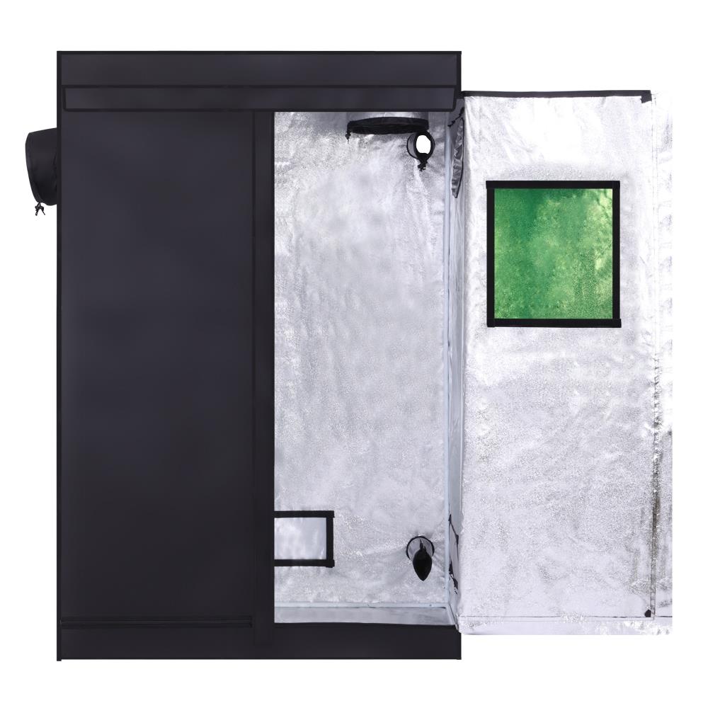 Zimtown 120*60*180 Home Use Dismountable Hydroponic Plant Grow Tent with Window Black