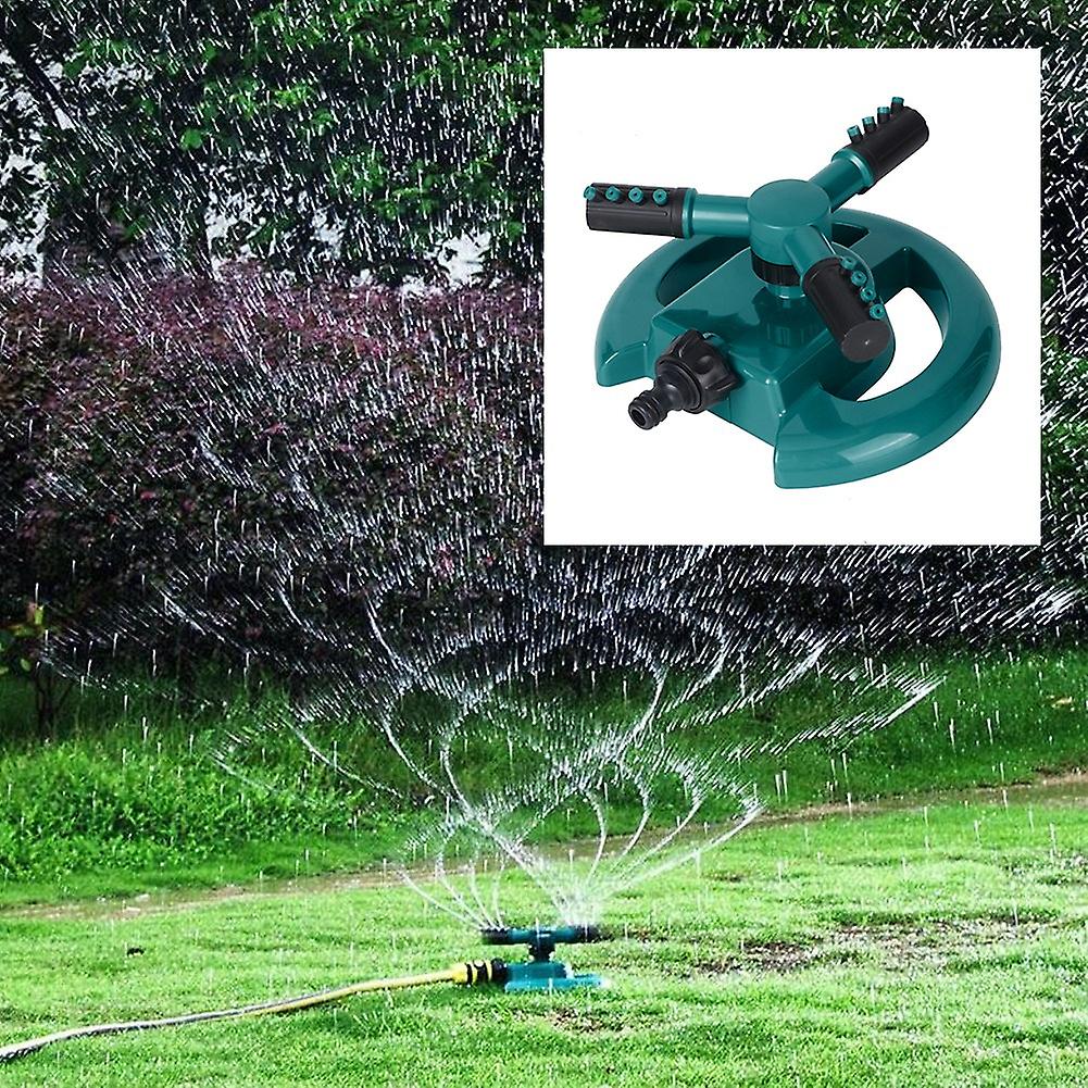 Three Arms 360 Degrees Rotating Garden Water Sprinkler Lawn Watering Irrigation Toolgreen