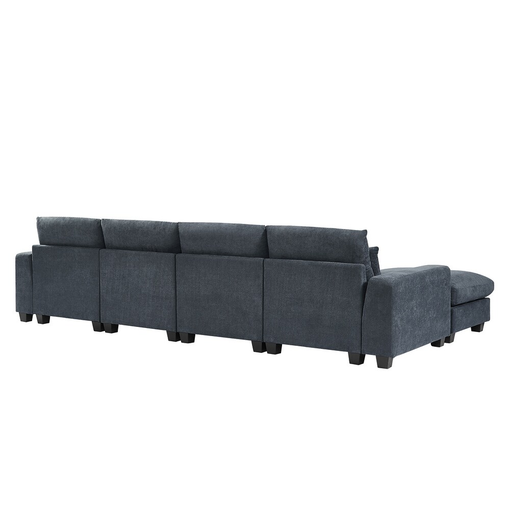 L Shape Modular Sectional Sofa  Convertible Sofa Couch with Reversible Chaise