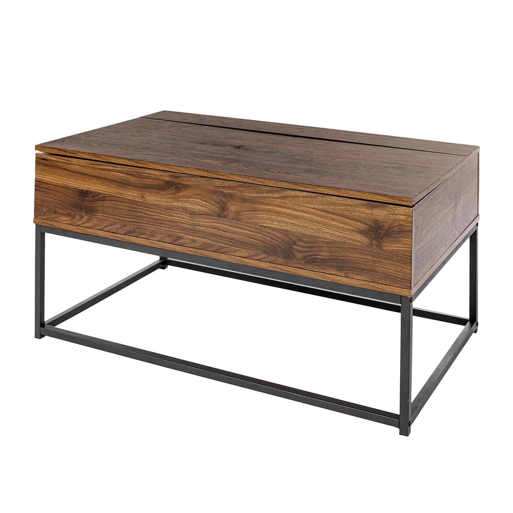 Homy Casa Kravets Lifted Top Storage Coffee Table