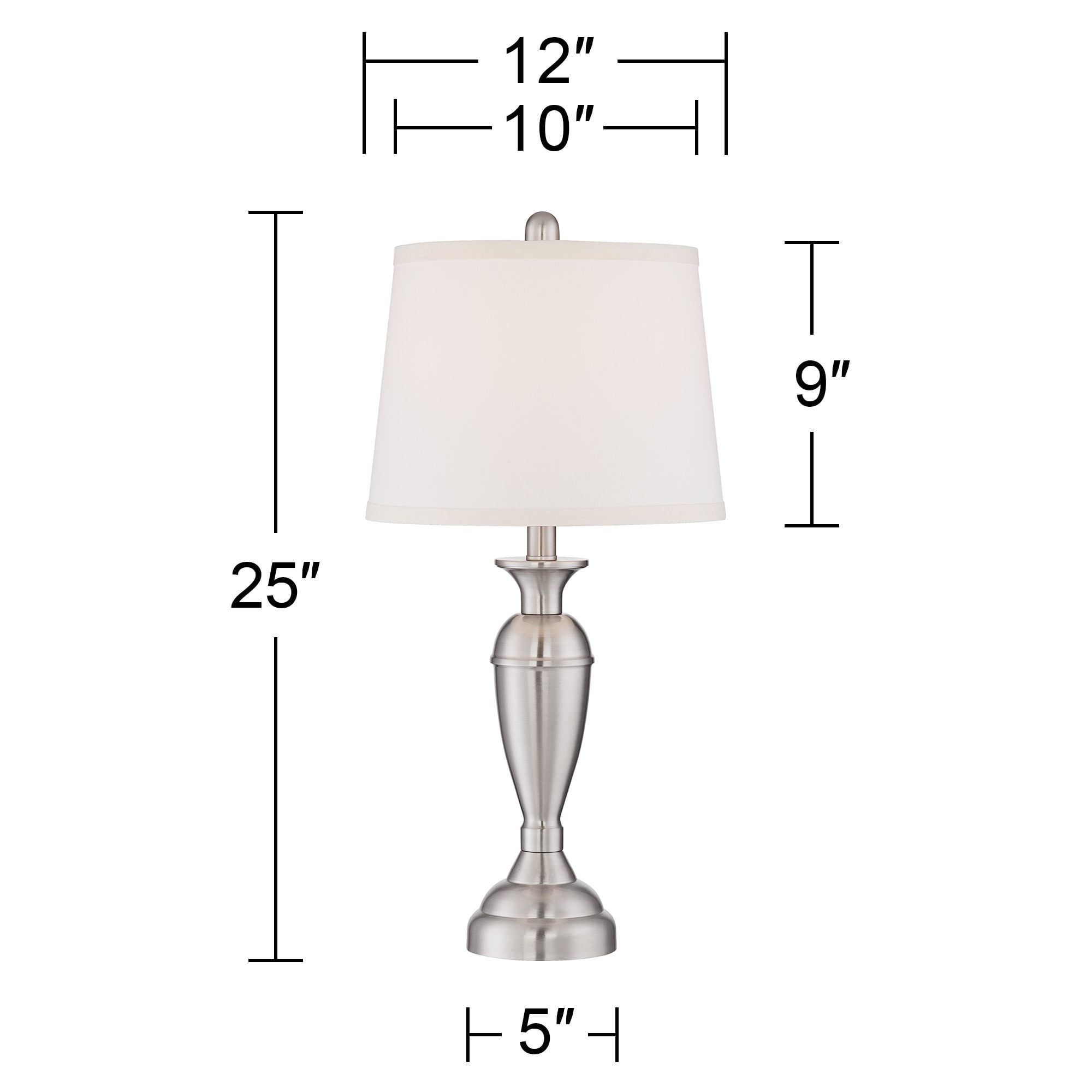 Regency Hill Traditional Table Lamps Set of 2 25