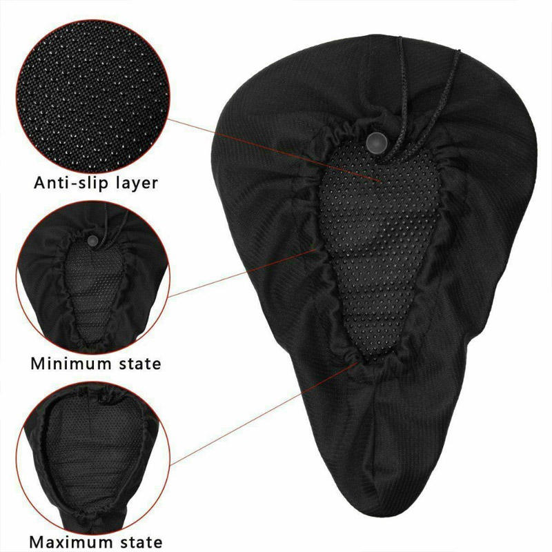 3D Soft Thickened Bicycle Seat Breathable Bicycle Saddle Seat Cover Comfortable Foam Seat Mountain Bike Cycling Pad Cushion Cove