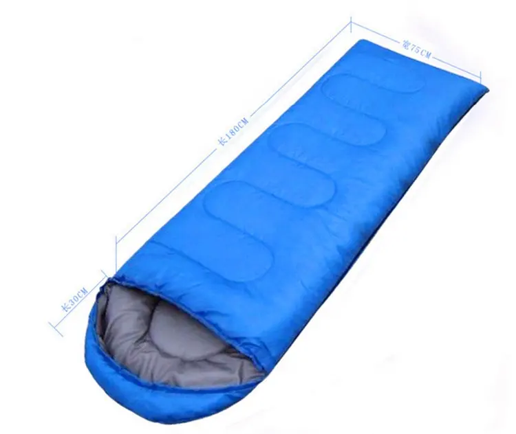 Envelope Outdoor Camping Adult Portable Ultra Light Waterproof Travel Hiking Sleeping Bag With Cap