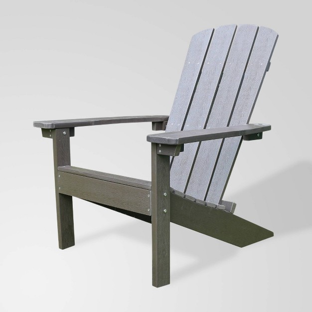 Lakeside Faux Wood Adirondack Outdoor Portable Chair Espresso Merry Products