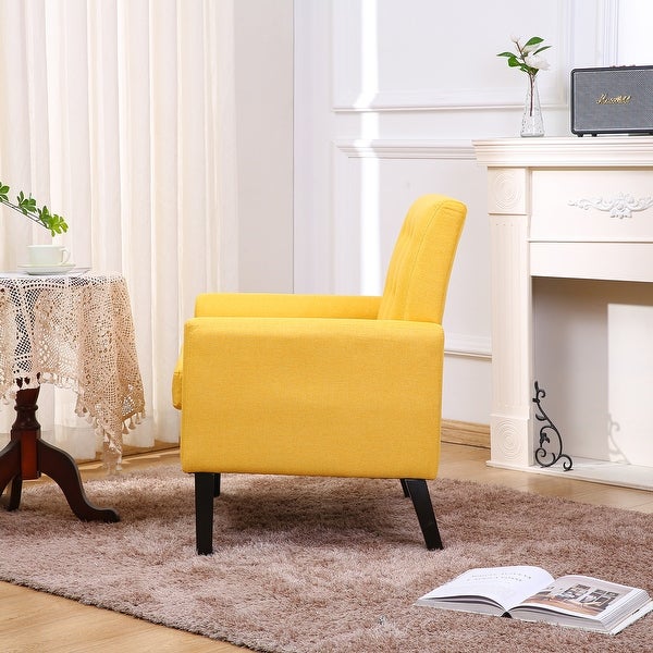 Tufted Upholstered Comfy Reading Accent Chairs Sofa