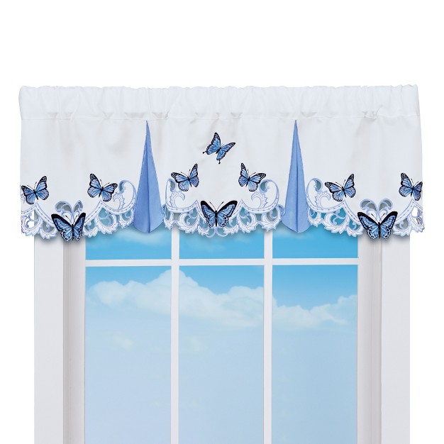 Collections Etc Elegant Butterfly Emb Valance