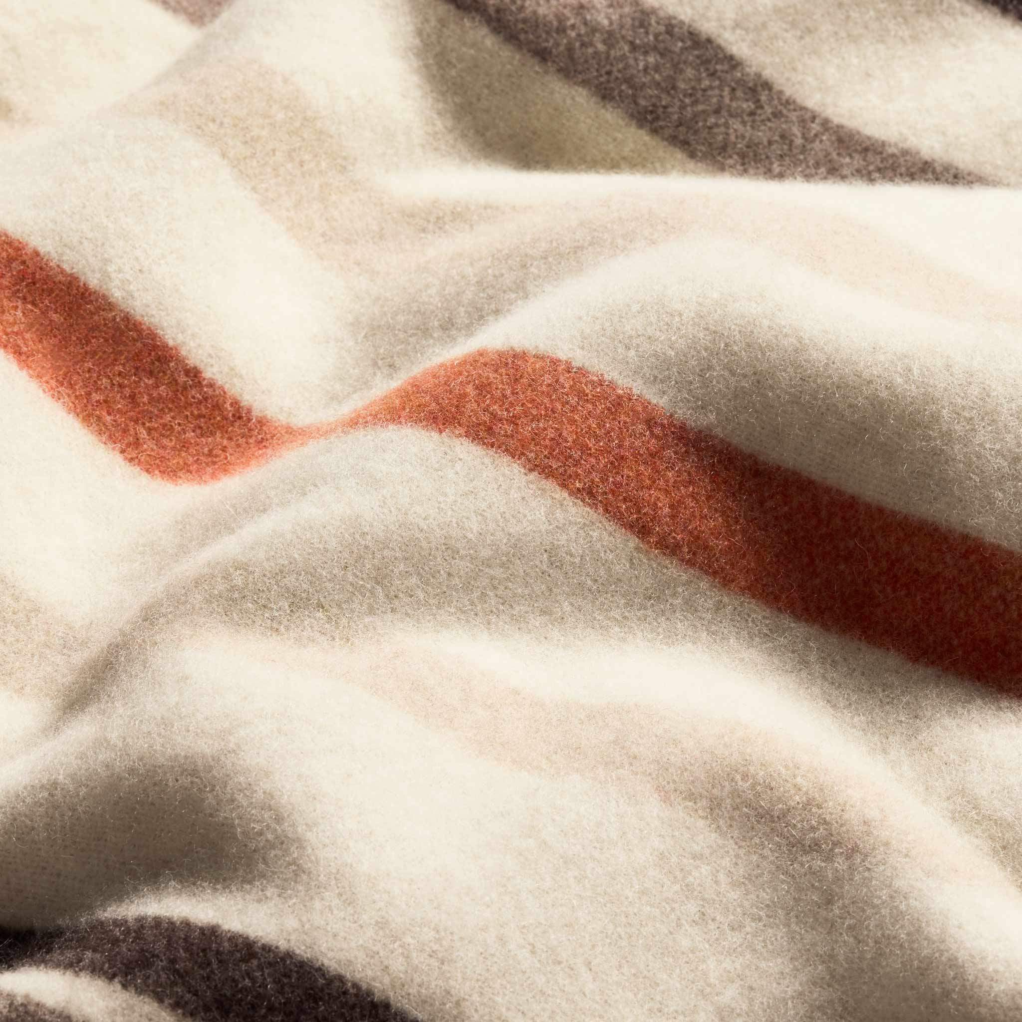 Striped Lambswool Throw Blanket