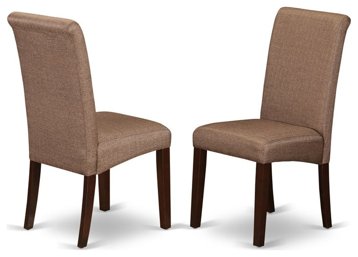 East West Furniture Barry 42 quotWood Dining Chairs in Mahogany/Brown (Set of 2)   Transitional   Dining Chairs   by Homesquare  Houzz