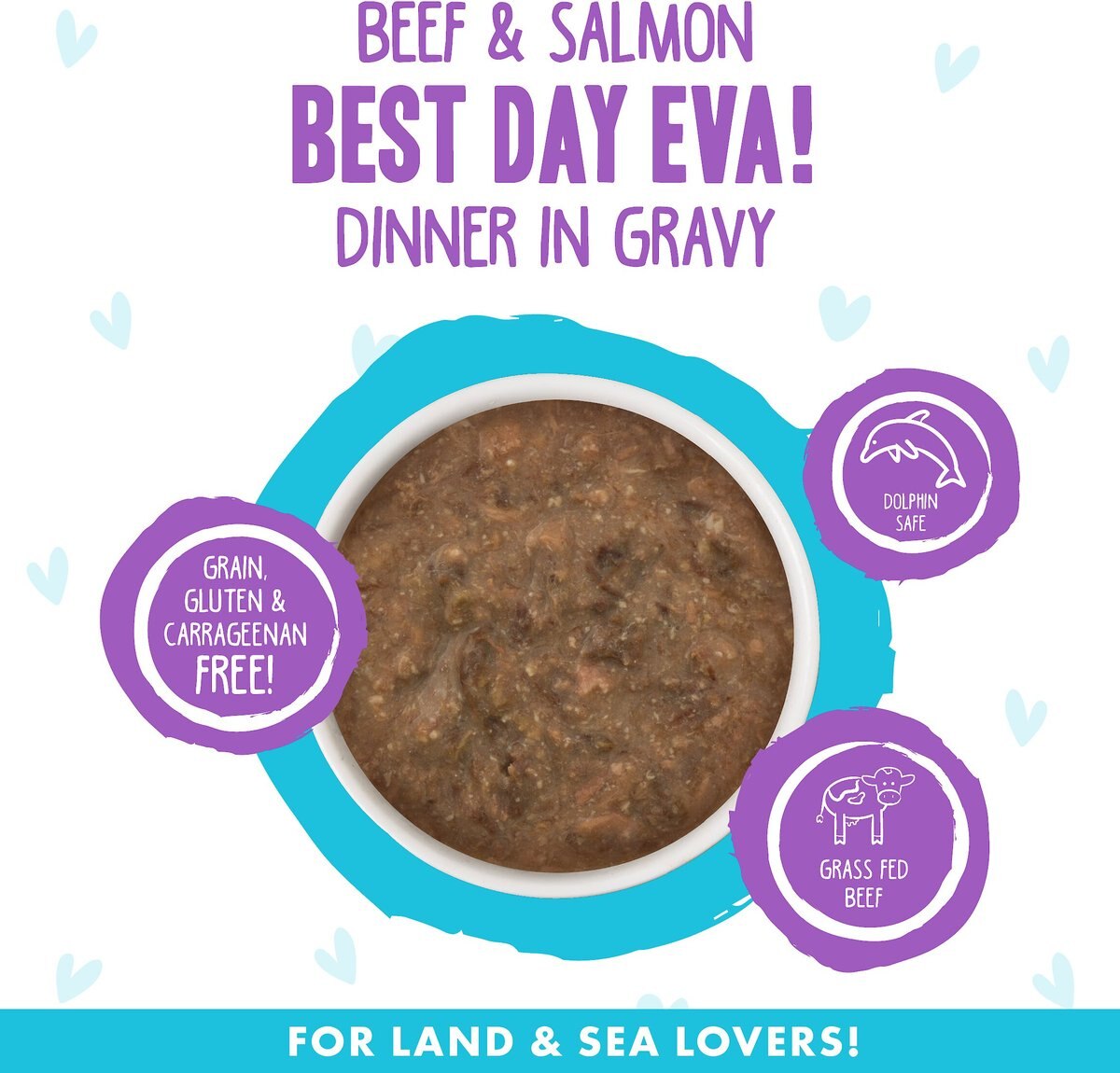 BFF OMG Best Day Eva! Beef and Salmon Dinner in Gravy Grain-Free Canned Cat Food