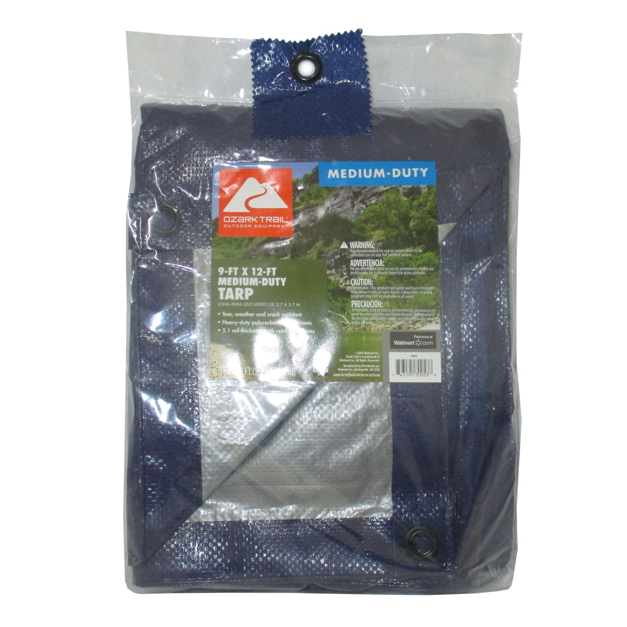 Ozark Trail All Purpose Tarpaulin, 9’ x 12’, Material PE