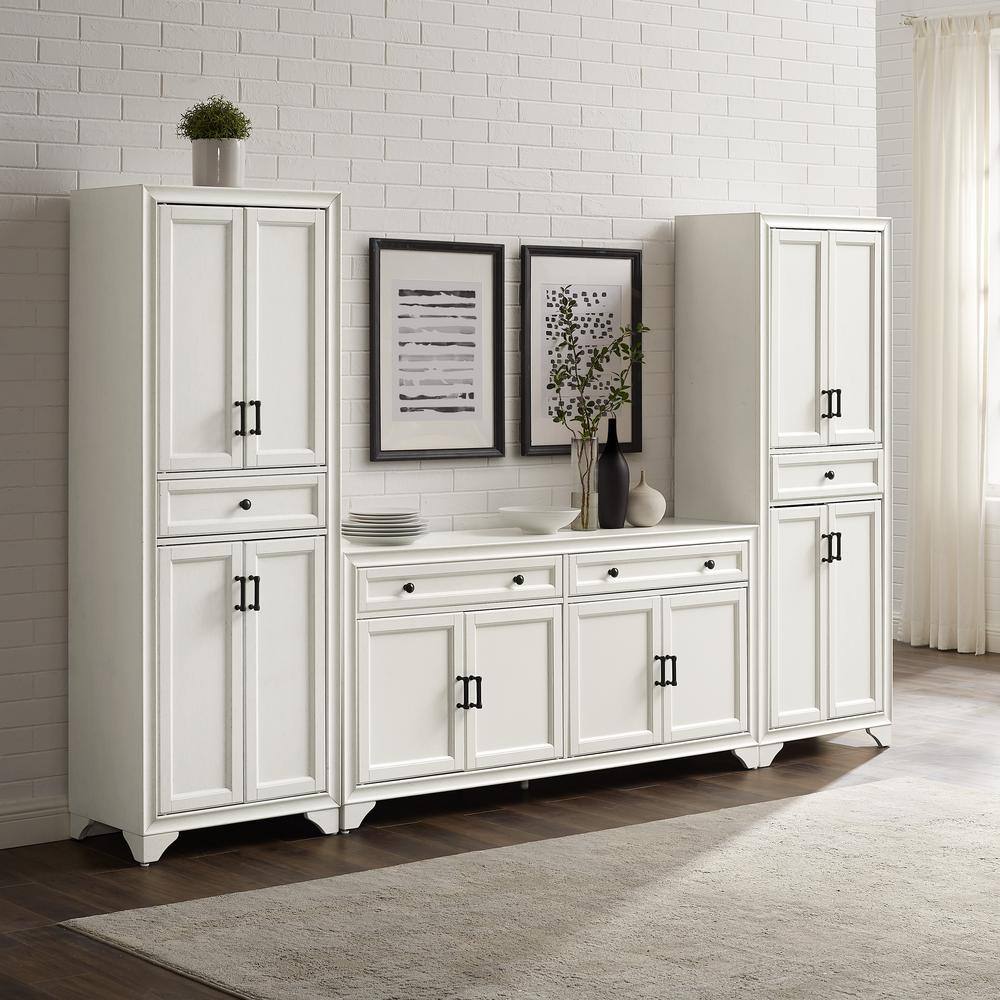 CROSLEY FURNITURE Tara White Sideboard with Pantries KF33012WH