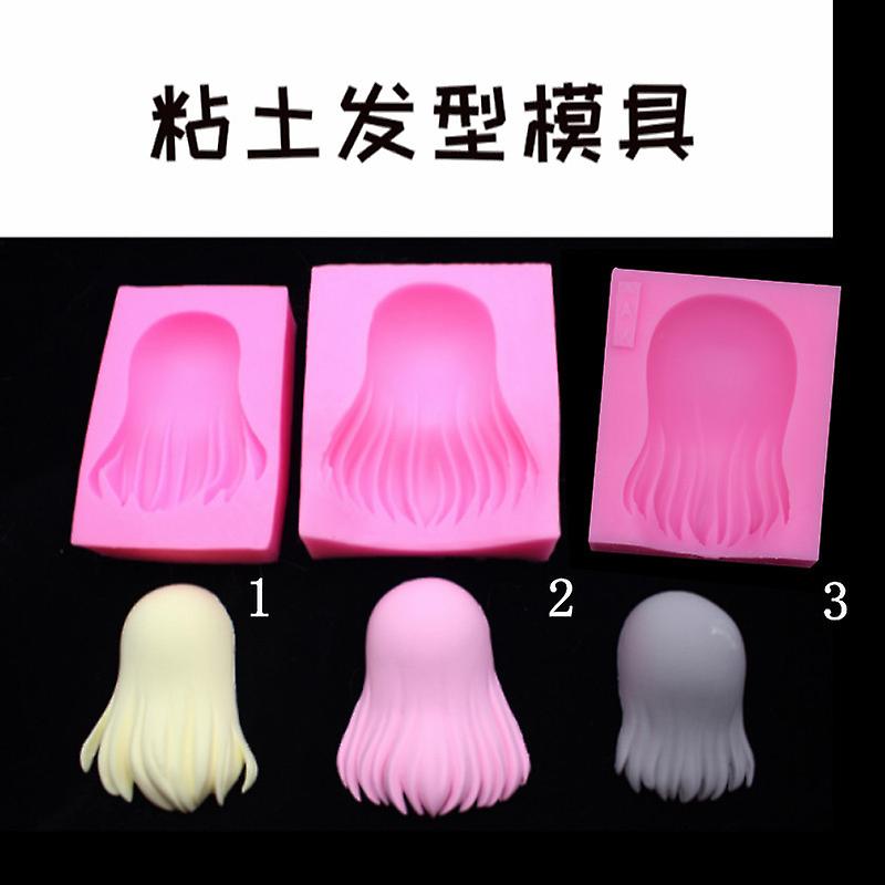 A Variety Of Doll Hair Chocolate Mold - 3pcs/set