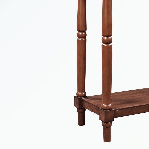 Solid Wood Console Table， with Storage Shelf and Drawer