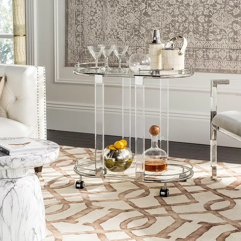 Safavieh Lennon Acrylic Bar Trolley