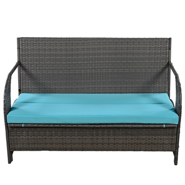 Roomfitters Versatile Outdoor Loveseat Converts to Four Seats and a Table，Durable Design，Ideal for Gardens，Lawns，Patio