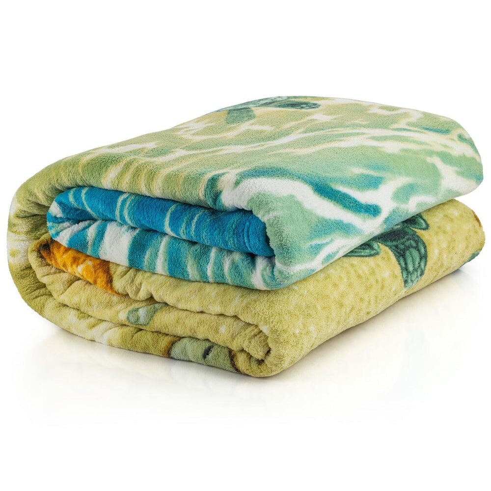 Turtles on the Beach Super Soft Full/Queen Size Plush Fleece Blanket