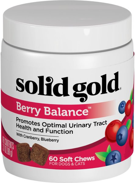 Solid Gold Berry Balance Urinary Tract Health Soft Chews Grain-Free Supplement for Dogs and Cats