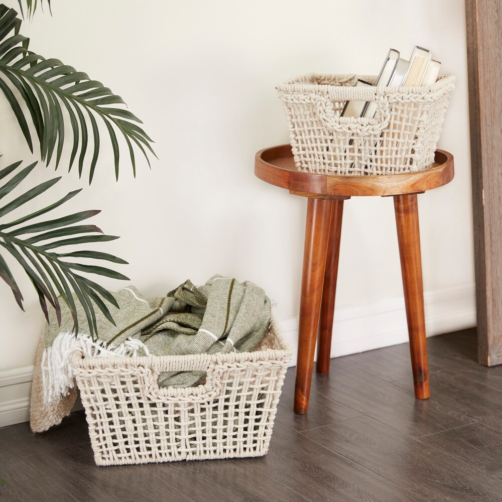 Cotton Farmhouse Storage Basket (Set of 2)   S/2 9\