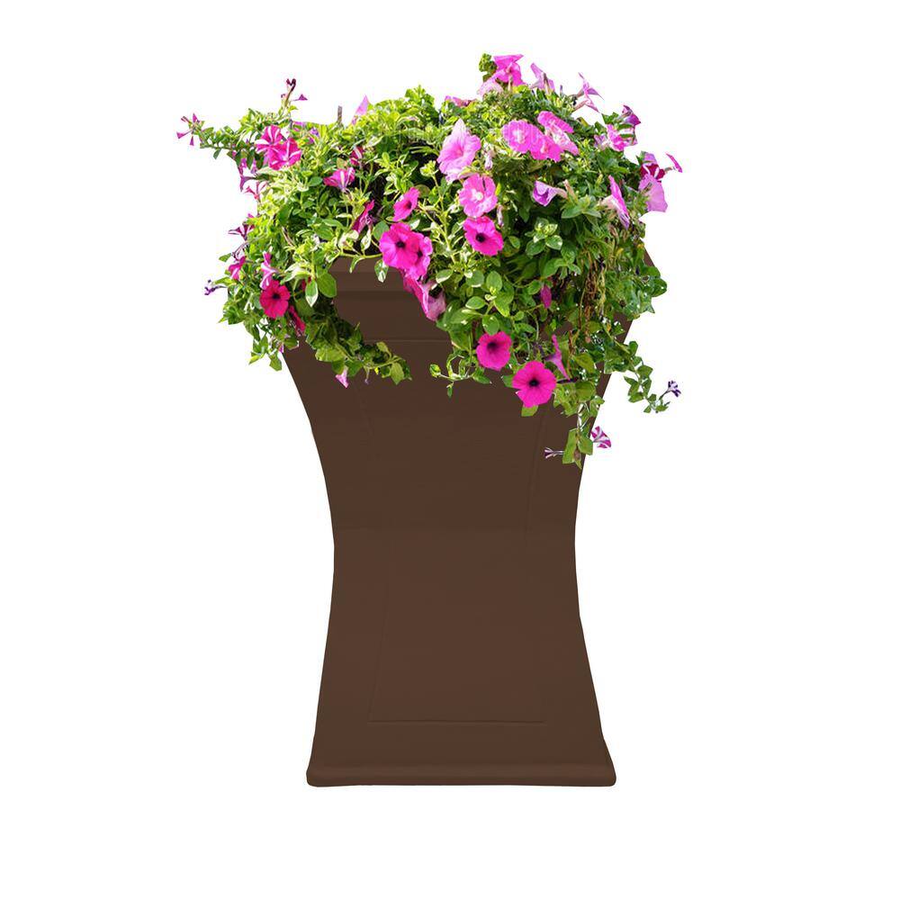 Oakland Living Brown Aluminum Planter Bird Bath SASHA-BB-PT-BROWN