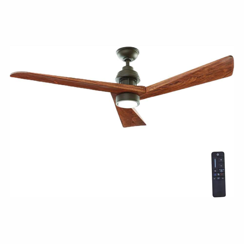 Home Decorators Collection Fortston 60 in Integrated LED Espresso Bronze Ceiling Fan with Light and Remote Control