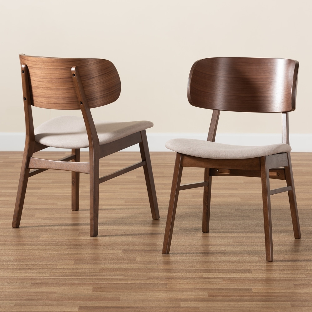 Alston Mid Century Modern Wood Dining Chair Set (2PCs)