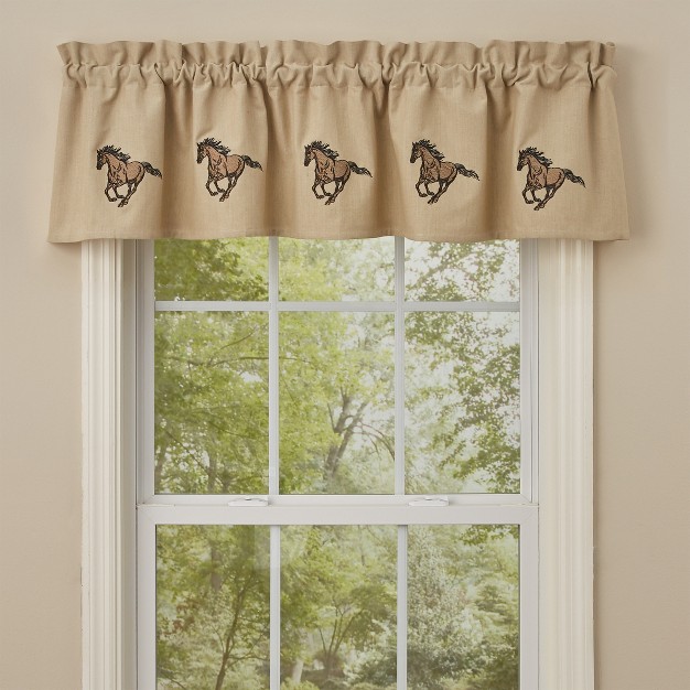 Park Designs Horse Embroidered Lined Valance 60 X 14