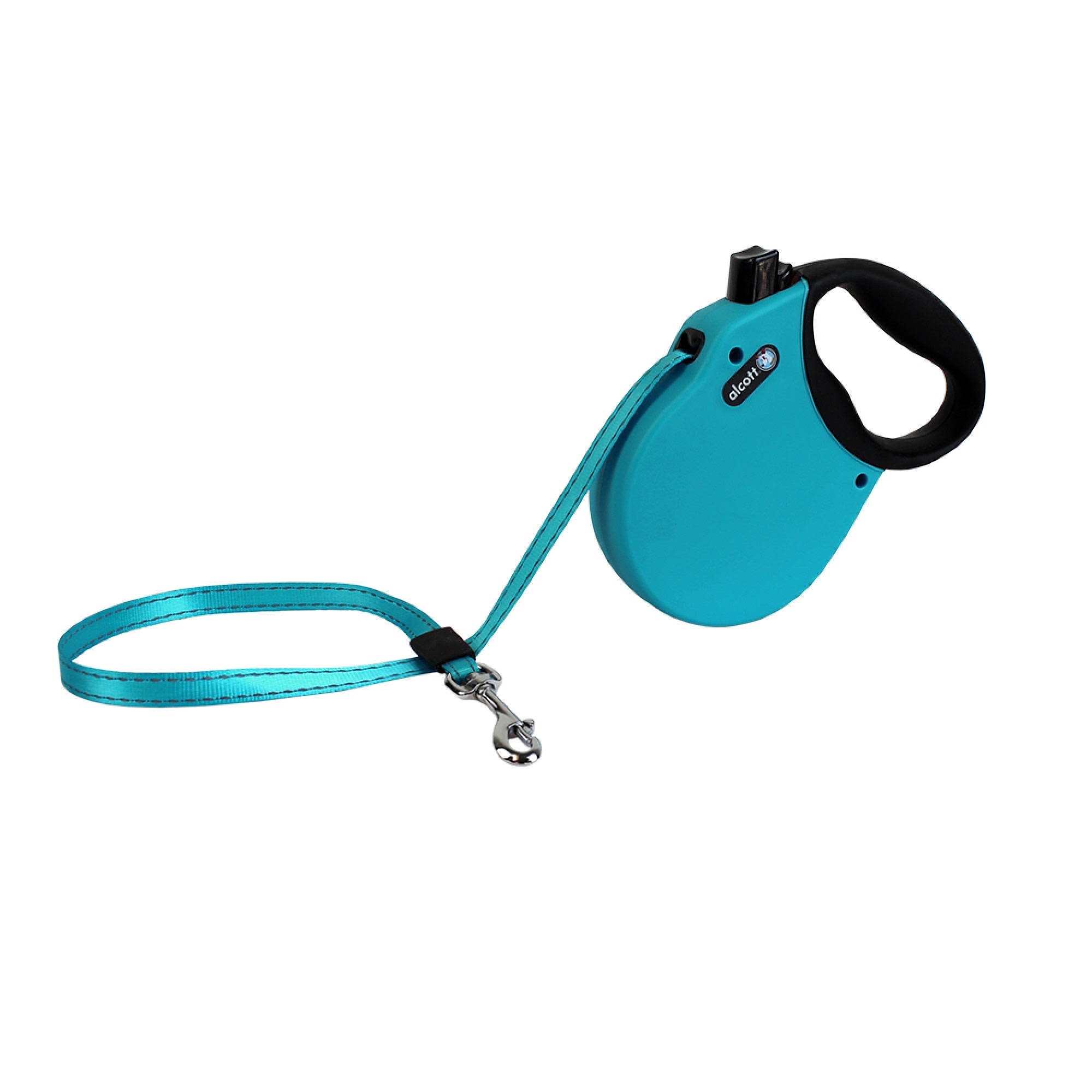 alcott Blue Adventure Retractable Dog Leash for Dogs Up To 45 lbs.， 16 ft.