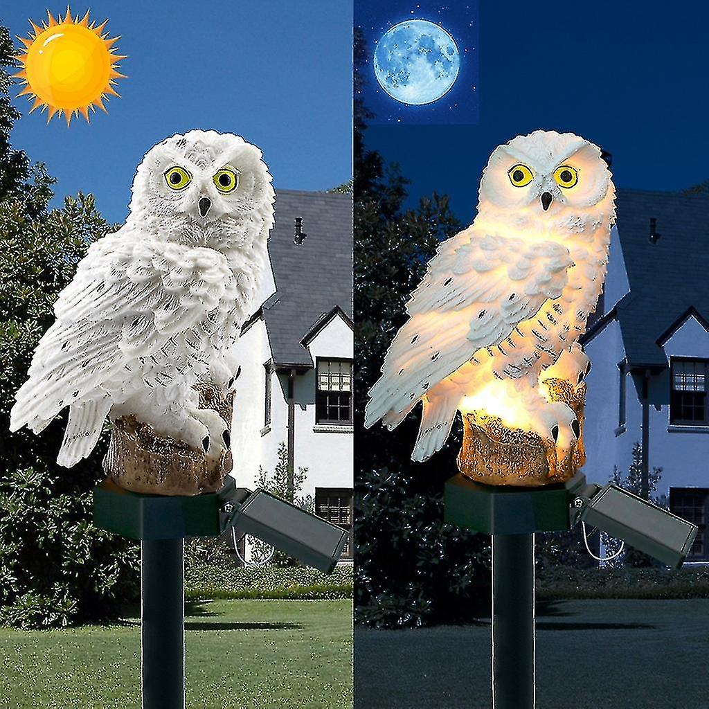 2pcs Led Garden Lights Solar Night Lights Owl Shape Solar-powered Lawn Lamp