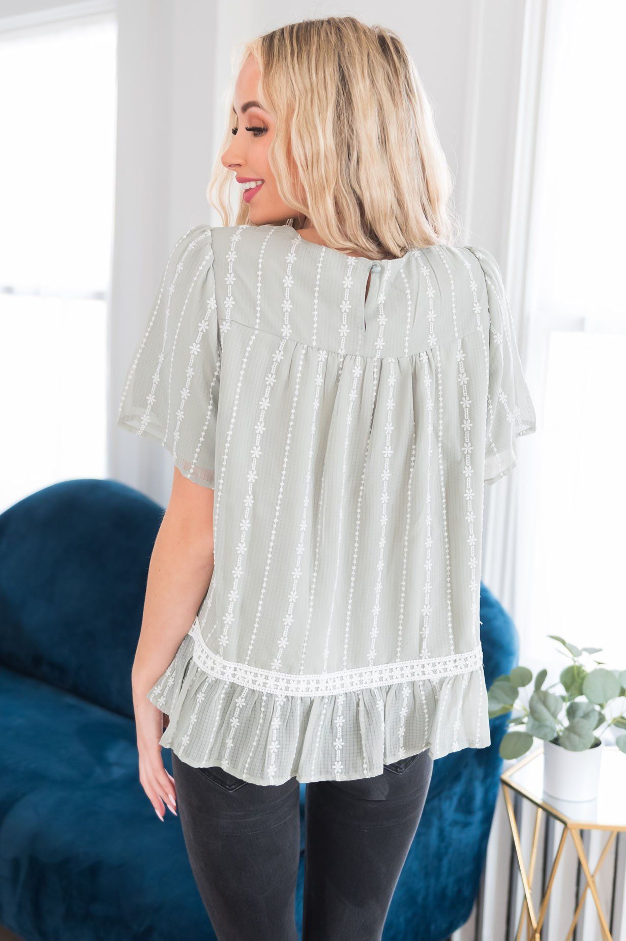 Tea Time Modest Blouse