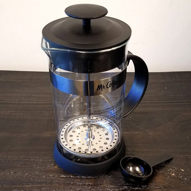 Mr Coffee 32 Ounce Cafe Oasis Quart Glass Body French Press Coffee Maker