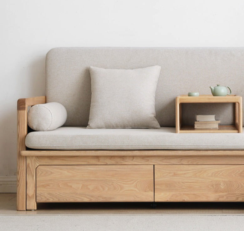 North American Solid Wood MultiFunctional Storage Sleeper Sofa   Transitional   Sleeper Sofas   by GVAwood  Houzz