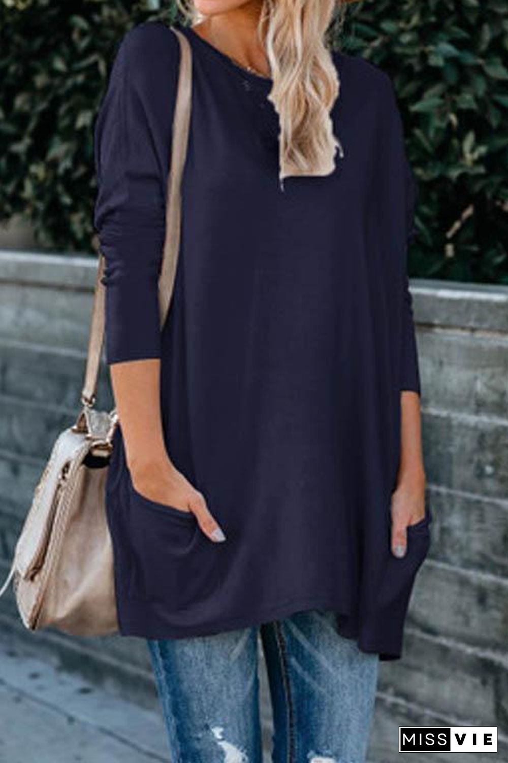 Cozy Pocket Long T-shirt