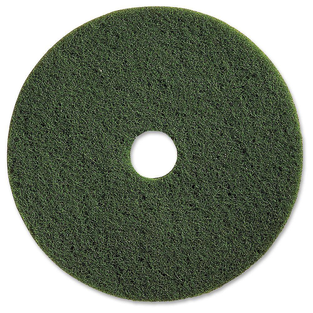 Genuine Joe 20 in. Green Scrubbing Floor Pad (5 per Carton) GJO90320