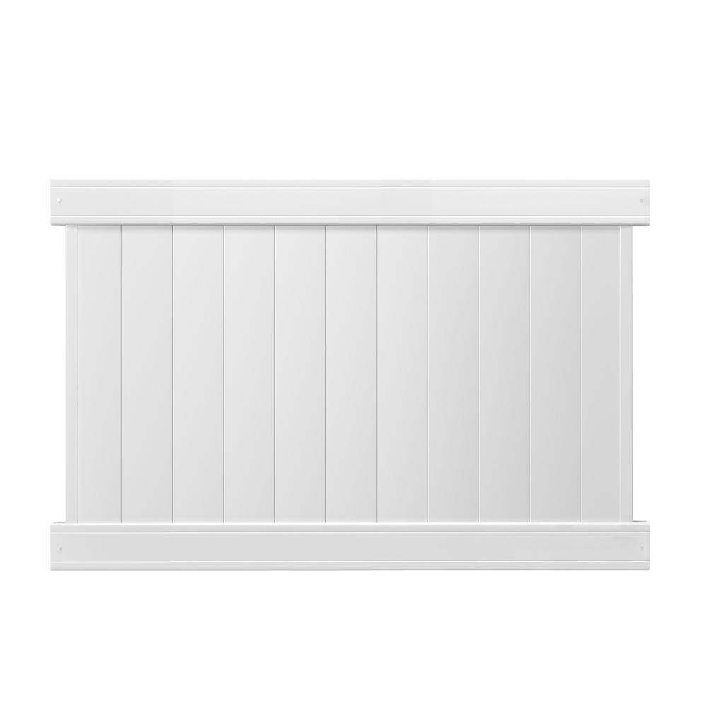 Veranda Pro Series 4 ft. x 6 ft. Woodbridge Privacy Unassembled Vinyl Fence Panel 244644