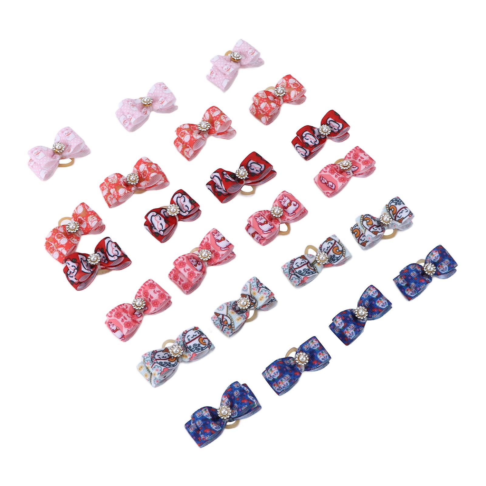 Pets Bowknot Lucky Cat Series Pets Bowknot Rubber Band Dog Accessories Pet Supplies