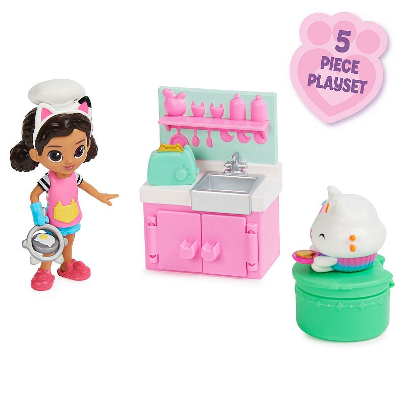 Spin Master Gabby's Dollhouse Lunch and Munch Kitchen Set with 2 Toy Figures