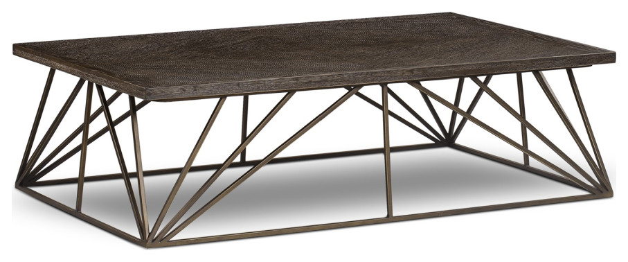 Dark Oak Geometrical Base Coffee Table  Andrew Martin Emerson   Contemporary   Coffee Tables   by Oroa   Distinctive Furniture  Houzz