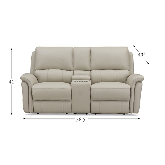 Hydeline Erindale Zero Gravity Power Recline and Headrest Top Grain Leather Sofa and Loveseat with Built in USB Ports