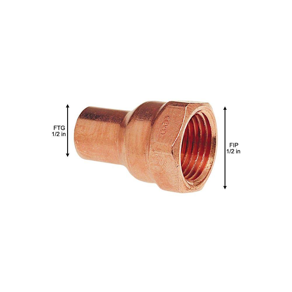 Everbilt 12 in. Copper Pressure Fitting x FIP Female Adapter C6032HD12