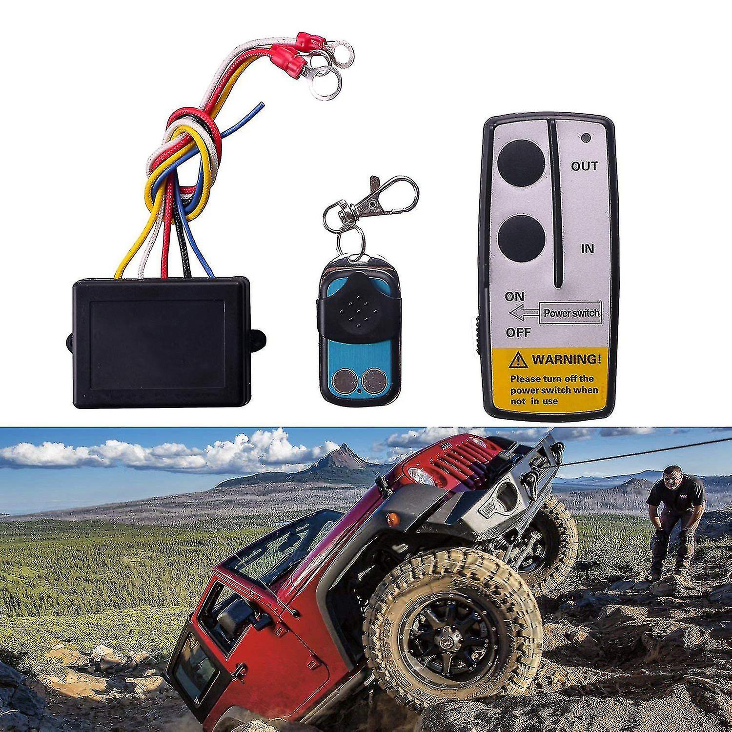 12v 12volt 50ft Winch Wireless Remote Control Set Z